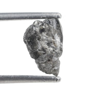1.38 carat natural grey diamond in its rough, unpolished form for a solid gold ring