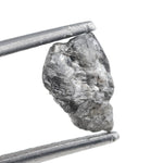 1.38 carat natural grey diamond in its rough, unpolished form for a solid gold ring