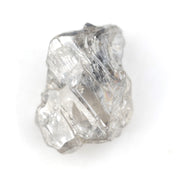 1.78 carat unpolished grey diamond with a natural rough surface for a real gold ring