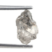 1.78 carat unpolished grey diamond with a natural rough surface for a real gold ring