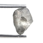 1.57 carat grey raw natural diamond stone for a handmade gold ring setting
