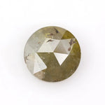 1.35 ct salt and pepper natural diamond round Rose cut grey Included rustic loose gemstone 