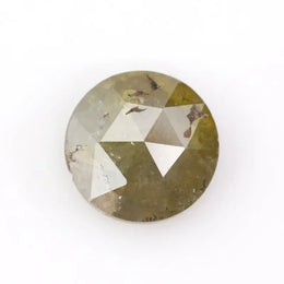 1.35 ct salt and pepper natural diamond round Rose cut grey Included rustic loose gemstone 
