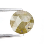 1.35 ct salt and pepper natural diamond round Rose cut grey Included rustic loose gemstone 