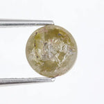 1.35 ct salt and pepper natural diamond round Rose cut grey Included rustic loose gemstone 