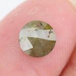1.35 ct salt and pepper natural diamond round Rose cut grey Included rustic loose gemstone 