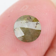 1.35 ct salt and pepper natural diamond round Rose cut grey Included rustic loose gemstone 