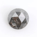 1.35 ct salt and pepper natural diamond round Rose cut grey Included rustic loose gemstone 