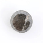 1.35 ct salt and pepper natural diamond round Rose cut grey Included rustic loose gemstone 