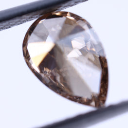 0.59 Carat Lab Grown Diamond Vivid Brown Pear Shape Lab Diamond