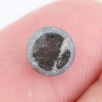 1.35 ct salt and pepper natural diamond round Rose cut grey Included rustic loose gemstone 