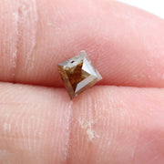 0.39 Ct kite cut brown grey natural diamond with sharp angles and modern luxury appeal