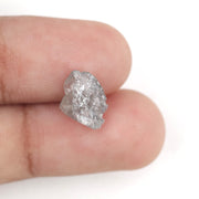 2.03 carat grey uncut diamond stone for organic ring setting