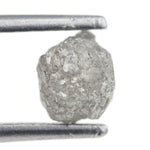 grey raw diamond for floral engagement ring setting