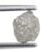 grey raw diamond for floral engagement ring setting