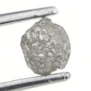 grey raw diamond for floral engagement ring setting