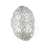 0.91 carat grey raw diamond stone for leaf engagement ring setting