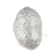 0.91 carat grey raw diamond stone for leaf engagement ring setting