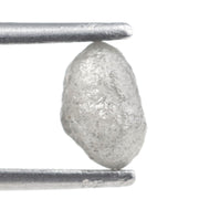 0.91 carat grey raw diamond stone for leaf engagement ring setting