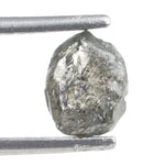 1.05 carat grey uncut diamond stone for vine engagement ring setting