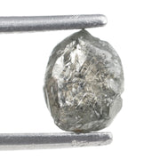 1.05 carat grey uncut diamond stone for vine engagement ring setting