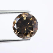 2.05 Ct Brown Round Cut Lab Grown Diamond loose premium quality stone for custom jewelry