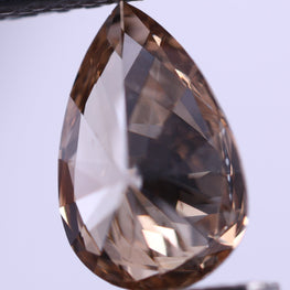 0.12 Carat Lab Grown Diamond Vivid Brown Pear Shape Lab Diamond