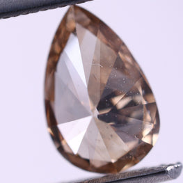 0.12 Carat Lab Grown Diamond Vivid Brown Pear Shape Lab Diamond