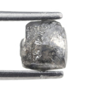 1.34 carat grey raw diamond stone for leaf ring setting