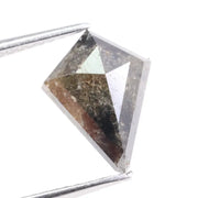 Natural gray diamond ring with soft romantic hue set in fine gold. Rare fancy color earth-mined diamond designed for luxury engagement jewelry.