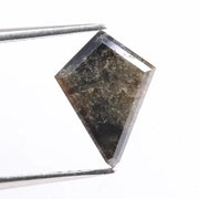 Natural gray diamond ring with soft romantic hue set in fine gold. Rare fancy color earth-mined diamond designed for luxury engagement jewelry.