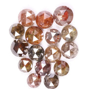 4.69 Ct Natural Rose Cut Loose Diamonds, Round Rustic Antique Earth-Mined Stones for Custom Jewelry 