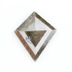 0.89 Ct kite cut natural diamond with brown grey blend and bold geometric silhouette for statement jewelry