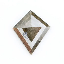 0.89 Ct kite cut natural diamond with brown grey blend and bold geometric silhouette for statement jewelry