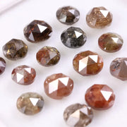 4.69 Ct Natural Rose Cut Loose Diamonds, Round Rustic Antique Earth-Mined Stones for Custom Jewelry 