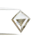 0.89 Ct kite cut natural diamond with brown grey blend and bold geometric silhouette for statement jewelry