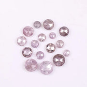 2.24 Ct Natural Pink Rose Cut Diamond Lot, Round Shape Loose Pink Diamonds for Custom Jewelry 