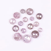 2.24 Ct Natural Pink Rose Cut Diamond Lot, Round Shape Loose Pink Diamonds for Custom Jewelry 