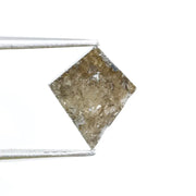 0.89 Ct kite cut natural diamond with brown grey blend and bold geometric silhouette for statement jewelry