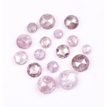 2.24 Ct Natural Pink Rose Cut Diamond Lot, Round Shape Loose Pink Diamonds for Custom Jewelry & Wedding Rings