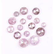 2.24 Ct Natural Pink Rose Cut Diamond Lot, Round Shape Loose Pink Diamonds for Custom Jewelry 