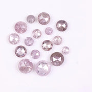 2.24 Ct Natural Pink Rose Cut Diamond Lot, Round Shape Loose Pink Diamonds for Custom Jewelry 