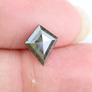 0.89 Ct kite cut natural diamond with brown grey blend and bold geometric silhouette for statement jewelry