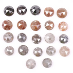 6.24 Ct Natural Mixed Color Rose Cut Diamond Lot, Rustic Round Shape Loose Diamonds for Handmade Jewelry & Wedding Rings