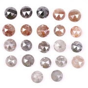 6.24 Ct Natural Mixed Color Rose Cut Diamond Lot Rustic Round Shape Loose Diamonds for Handmade Jewelry 