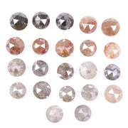 6.24 Ct Natural Mixed Color Rose Cut Diamond Lot Rustic Round Shape Loose Diamonds for Handmade Jewelry 