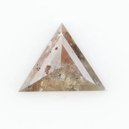 0.42 Ct Trillion cut natural diamond with earthy tones and modern geometric design for elegant custom jewelry