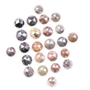 5.33 Ct Natural Loose Uncut Rose Cut Fany Colored Diamond Round Cut Diamond Use For Custom Jewerly