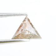 0.42 Ct Trillion cut natural diamond with earthy tones and modern geometric design for elegant custom jewelry