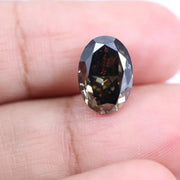3.99 Ct Oval Cut Lab Grown Diamond Fancy Brown Lab Created Stone For Wedding Ring